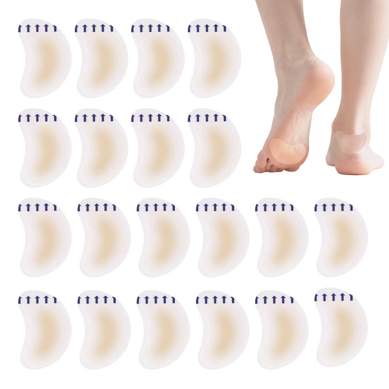 20Pcs Hydrocolloid Blister Plasters for Feet Waterproof Gel Blister Bandages Pads Accelerates Skin Healing Blister Plasters for Feet Suitable for Various Areas of The Body
